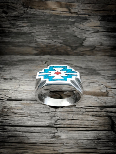 Native American Zia™ Statement Ring 925 Sterling Silver